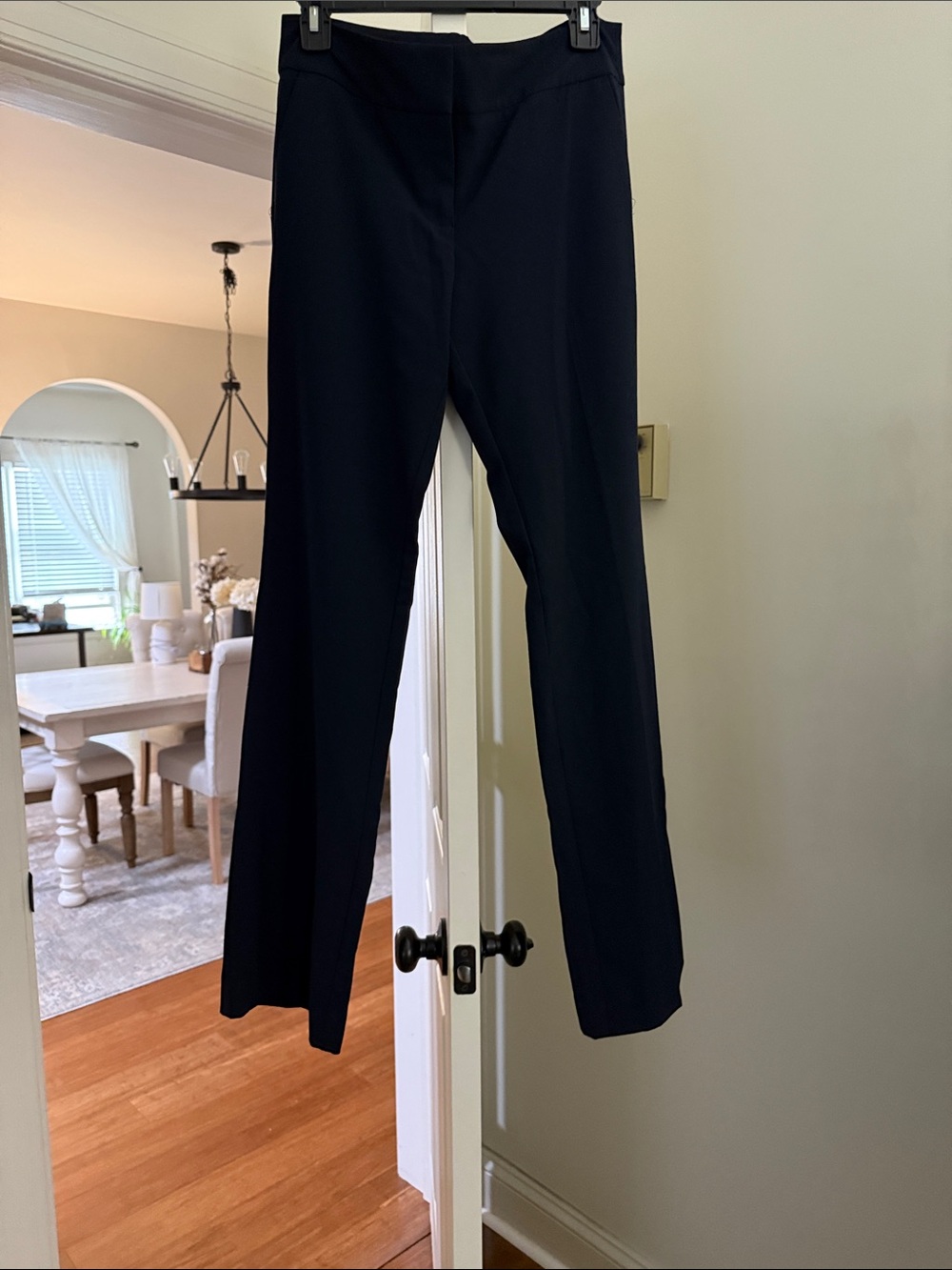 Ann Taylor Dark navy blue Straight-Leg Pull-On Pants